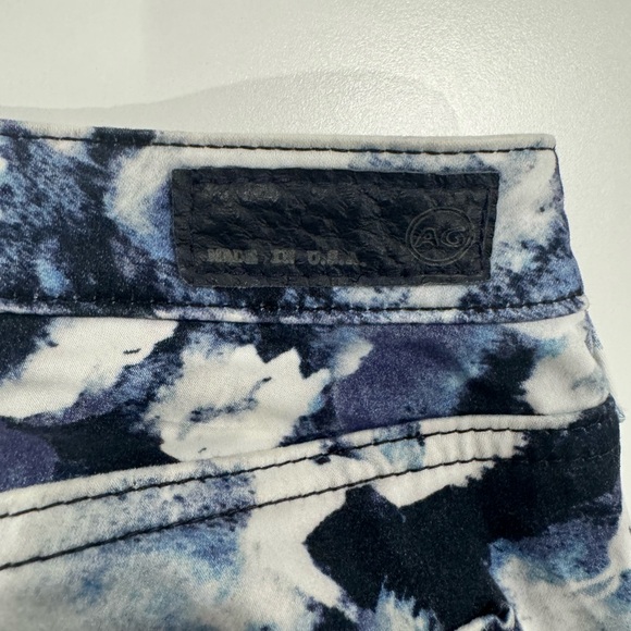 Adriano Goldschmied Legging Jeans 27R Blue white blue abstract floral skinny - Picture 7 of 8